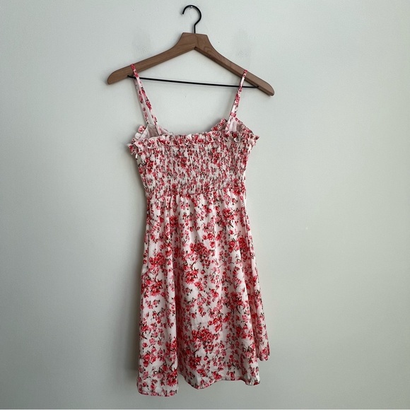 Hello Molly Get Right To It Dress Coral Floral Dainty Mini XS Babydoll Coquette - Picture 13 of 16